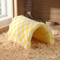 Bunny Tunnels and Hides, Foldable Storage Pet Bed for Hamsters and Guinea Pigs, Heavily Insulated Shelter with Fleece Padding, 30cm x 40cm