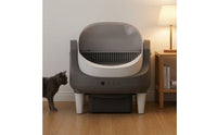 App-Controlled Smart Litter Box with Waste Drawer Open-Top Self-Cleaning Litter Box Scoopwithout Pet Supply for Indoor, Living Room