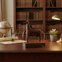 Retro Horse Statue Hand Finished Semi-Hand-Finished Home Decoration for Desktop, Bookshelf