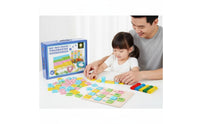 200 Pieces Early Math Tile Game Wood Number Tile Game Tiles Counting Skills Number Match Dominoes for Preschool, Classroom