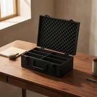 Trading Card Storage Case with Handle Multi-Compartment Graded Card Case Aluminum for Collectors, Trading Cards