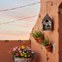 Thatched Roof Birdhouse Rustic Hanging Birdhouse Bird-Safe for Outdoor