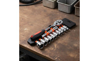 Easy Storage Socket Wrench Set with Case Organized Socket Wrench Kit Polished Tool Kit with Tool Box Case Heavy-Duty for Garage