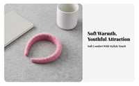 Soft Plush Headbands for Kids coral tan Brown