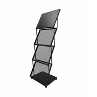Portable Literature Display Stand Lightweight Foldable Brochure Rack Sturdy Construction Exhibition Equipment for Commerce Show