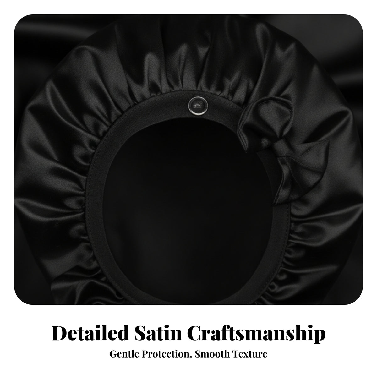 Silky Bonnet with Ties | Wide Circular Brim, Satin Bonnet, for Sleeping