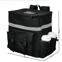 Insulated Delivery Backpack with Large Capacity, Foldable, Oxford Fabric