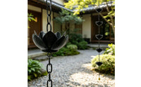Lotus Rain Chain Sturdy Lotus Flower Rain Chain Splash Control for Patio