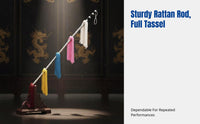 Stage Performance Lash, Rattan Theater Prop, Peking Opera, Yue Opera, Yu Opera, Colorful Tassel, Drama Accessory