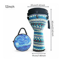 African Djembe Drum Includes Carry Bag Tribal Pattern Hand Drum for Students