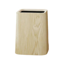 Wood Grain Trash Can Long-Lasting Faux Wood Waste Bin Sturdy Construction
