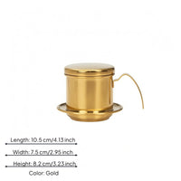 Phin Coffee Filter Curved Handle Stainless Steel Phin Pour Filtration