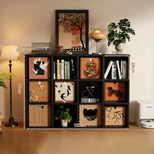 Configurable Cube Organizer Assembly Storage Single Unit Space-Saving Storage Shelf for Students, Home Dwellers, Study Room, Home Office, Playroom