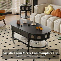 Mushroom-Shaped Storage Table Round Shape Indoor Furniture Multi-Functional Easy Assembly for Homeowners, Entryway, Lounge Area
