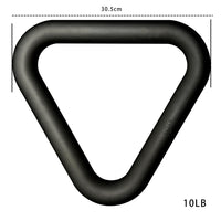 FLD Silicone and Cast Iron Triangular Ring Dumbbell for Pilates and Strength Training