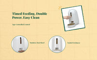 Programmable cat feeder with app control.