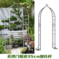阳台铁艺小型拱门造型花架铁线莲月季爬藤架庭院攀爬架送加长横杆