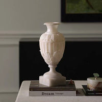 Faux Jade Art Vase in Wabi-Sabi Style