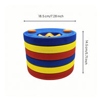 6 Pieces Round Swimming Buoyancy Aid Discs Textured Water Floaties Safe Foam Arm Bands Lightweight for Toddlers
