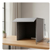 Reduces Reverberation and Reverb Desktop Soundproof Booth Easy Assembly Desktop Soundproof Box Foldable Design Tabletop Sound Isolation Box Collapsible for Podcasters, Streamers, Telecommute Workers, Home Office, Studying
