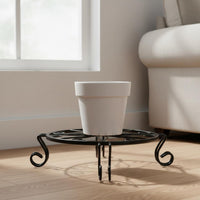 3 Pieces Wrought Iron Plant Stand Heavy Duty Metal Flower Pot Holder Rust-Proof