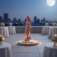 1/64 Female Figurine Shiny Luster Standing Girl Model High Slit