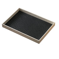 Decorative Tray with Woven Pattern Organized Minimalist Vanity Tray Lightweight for Coffee Table