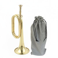 Bugle Loud Sound Brass Bugle Polished Finish Ceremonial Trumpet for Procession