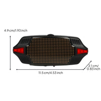 Rechargeable Smart Bike Light with LED Display Rear-Mounted Bike Tail Light with Display Screen Compact Lightweight for Cyclists, Commuters