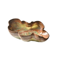 Mineral Fruit Tray Glossy Stone Decorative Bowl Multi-Functional Tabletop Display Tray for Centerpiece