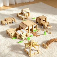 Luban Mortise and Tenon Building Blocks Wooden DIY Educational Toy for Kids