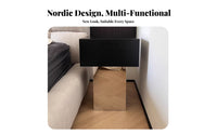 C-Shaped End Table Minimalist Design Nightstand Multi-Functional for Living Room