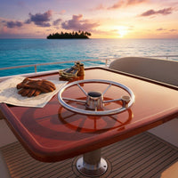 Yacht Steering Control Wheel with Grip Stainless Steel Boat Steering Wheel Mirror Polished
