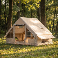 Easy-Setup Inflatable Camping Tent Spacious Inflatable Tent with Hand Pump Weather-Ready Portable for Campers, Glampers, Outdoor Stays