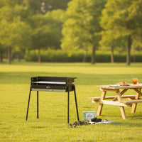 No-Install Portable Charcoal Grill Wind-Resistant Folding Barbecue Grill Heavy-Duty Long-Lasting for Tailgaters