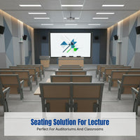 Lecture Hall Row Chair, Fixed Desk Chair, Aluminum Alloy Leg, School Auditorium