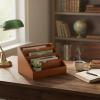 Wooden Desk Organizer Sturdy Wood Desk Storage Rack Sturdy for Study Room