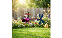 Helicopter Weathervane with Chicken Decorative for Garden, Yard, Homeowners