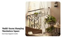 Space Saving Balcony Railing Planter Rack Multifunctional Flower Pot Holder Strong Load-Bearing Plant Stand Sturdy and Long-Lasting for Apartment Dwellers, Gardeners, Homeowners, Windowsill, Patio, Porch