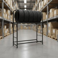 Rolling Tire Display Rack on Wheels Mobile Tire Rack Heavy Duty for Showroom
