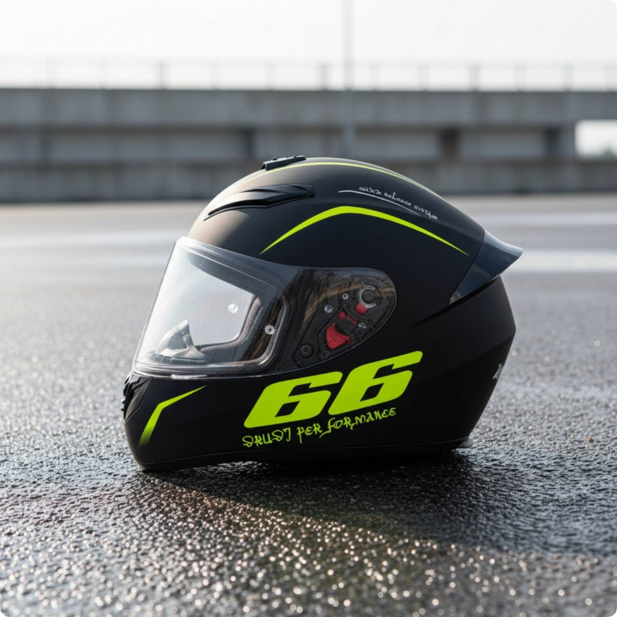 Aerodynamic Full Face | Sporty, full coverage Helmet, for Commuting