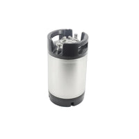 Beverage Keg with Rubber Handles Sanitary Welded Corny Keg Container Pressure-Rated Vessel Sturdy for Homebrewers, Home Brewing