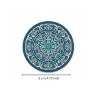 Bohemian Style Placemat Decorative Bohemian Style Drink Mat Colorful Patterns Round Mandala Cup Mat for Cafe