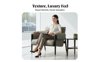 Upholstered Single-Seater Light Luxury Aesthetic Lounge Chair Minimalist Design Sturdy Construction for Adults, Waiting Room