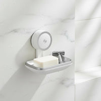 Double Layer Soap Holder Detachable Design Suction Cup Soap Dish Quick Draining