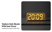 Easy-to-Read Digital LED Alarm Clock Lightweight Digital Clock with Weekday Display Large Tabletop for Students, Heavy Sleepers, Bedroom