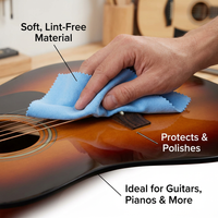 Microfiber Cleaning Cloth for Instruments, Premium Polishing Cloth, Musical Instrument Cleaning Cloth for Piano, Removes Dust Cleaning Cloth