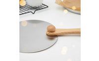 Folding Pizza Paddle Heat-Resistant Wood Handle Pizza Peel Dishwasher Cooking Tool