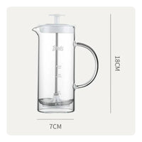 Glass Milk Frother Simple Design Latte Art Pitcher Heat Resistant