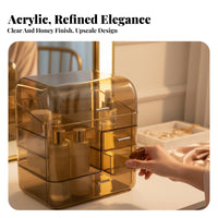Stackable Cosmetic Drawer Box Multi-Compartment Compartmentalized Storage Box
